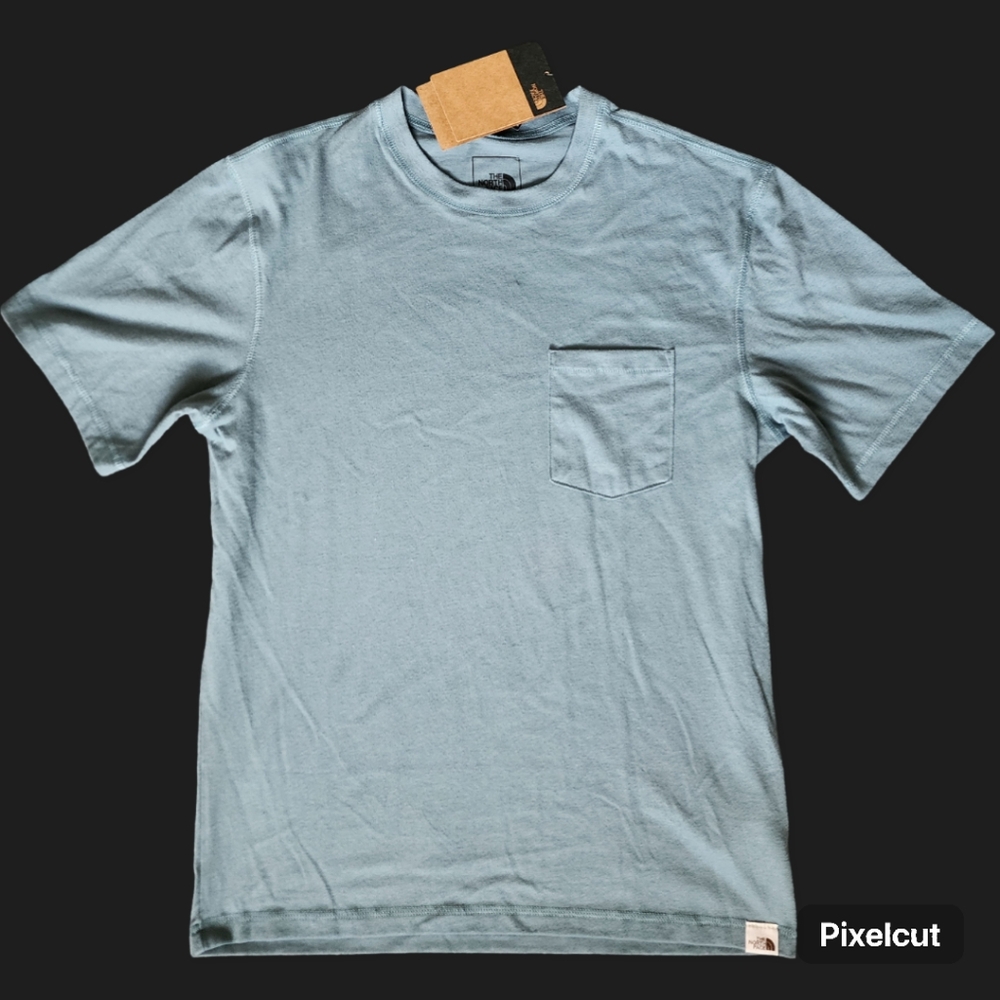 NWT Men's The North Face SS Pocket T Shirt Goblin Blue Small New!